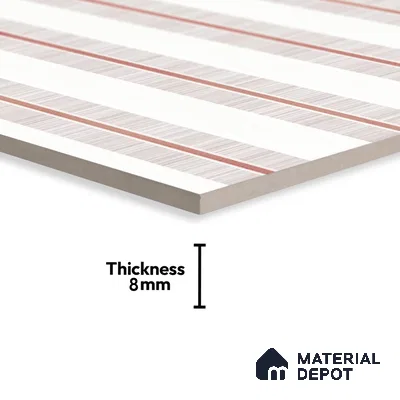 Moroccan Floor & Wall Tile TL 05056 Morissa Metallic Bronze Line 1 ft x 1 ft Ceramic Matte Finish - 8 mm | Suitable for Bathroom, Kitchen, Basin Area | Please Expect a Slight Variation of Pattern