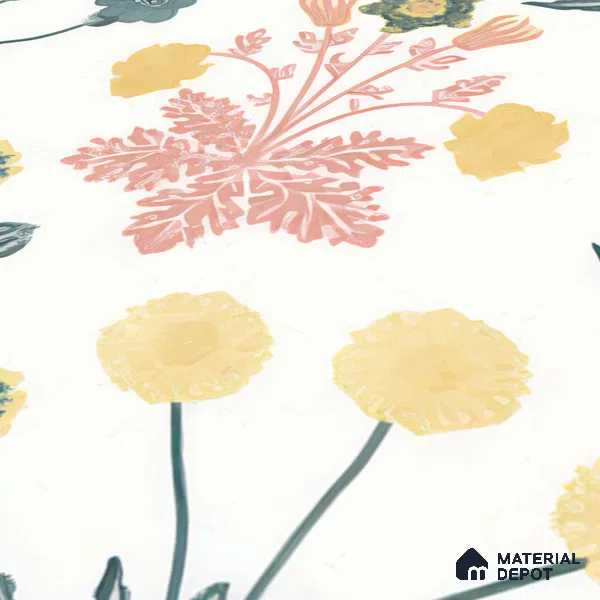 Floral Wall Tile TL 05088 Morissa Mint Frost 1 ft x 1 ft Ceramic Matte Finish - 9 mm | Suitable for Bathroom, Kitchen & Balcony | Please Expect a Slight Variation of Pattern (Sample)