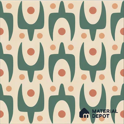 Moroccan Floor & Wall Tile TL 05092 Morissa Pale Olive 1 ft x 1 ft Ceramic Matte Finish - 9 mm | Suitable for Bathroom, Kitchen,  Balcony | Please Expect a Slight Variation of Pattern (Sample)