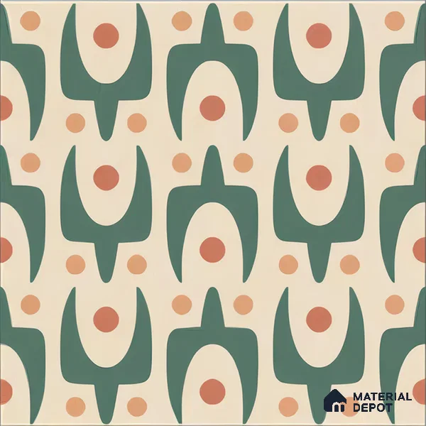 Moroccan Floor & Wall Tile TL 05092 Morissa Pale Olive 1 ft x 1 ft Ceramic Matte Finish - 9 mm | Suitable for Bathroom, Kitchen,  Balcony | Please Expect a Slight Variation of Pattern (Sample)