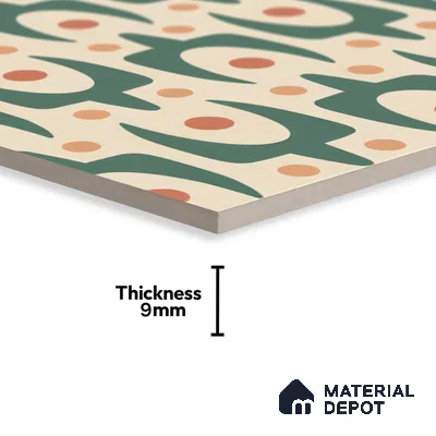 Moroccan Floor & Wall Tile TL 05092 Morissa Pale Olive 1 ft x 1 ft Ceramic Matte Finish - 9 mm | Suitable for Bathroom, Kitchen,  Balcony | Please Expect a Slight Variation of Pattern (Sample)