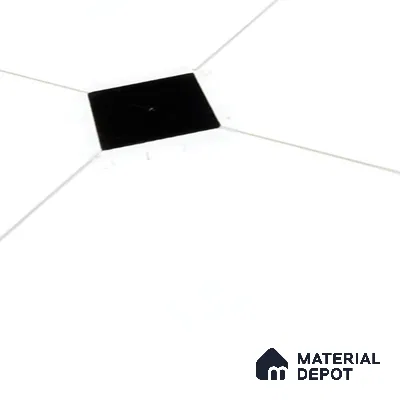 Moroccan Floor & Wall Tile TL 05052 Morissa Pentagon Monochrome Centre 1 ft x 1 ft Ceramic Matte Finish - 7.5 mm | Suitable for Bathroom, Kitchen,  Balcony | Please Expect a Slight Variation of Pattern