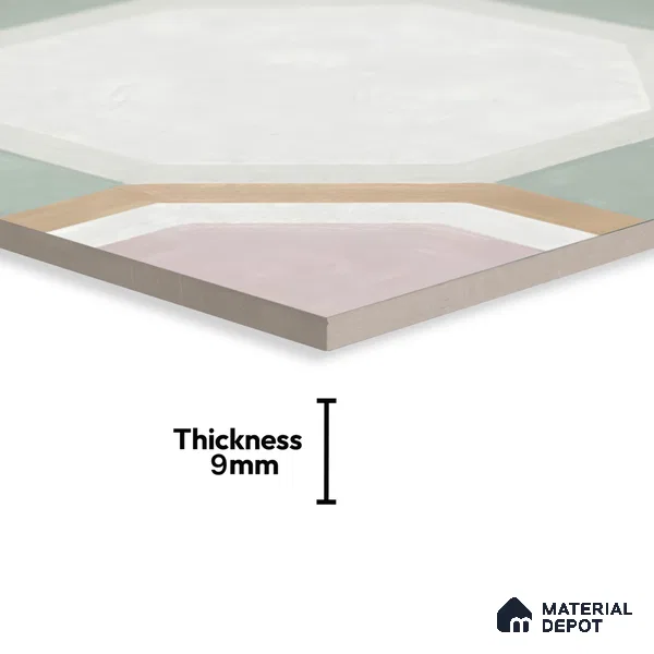 Moroccan Floor & Wall Tile TL 05095 Morissa Sage Green 1 ft x 1 ft Ceramic Matte Finish - 9 mm | Suitable for Bathroom, Kitchen,  Balcony | Please Expect a Slight Variation of Pattern