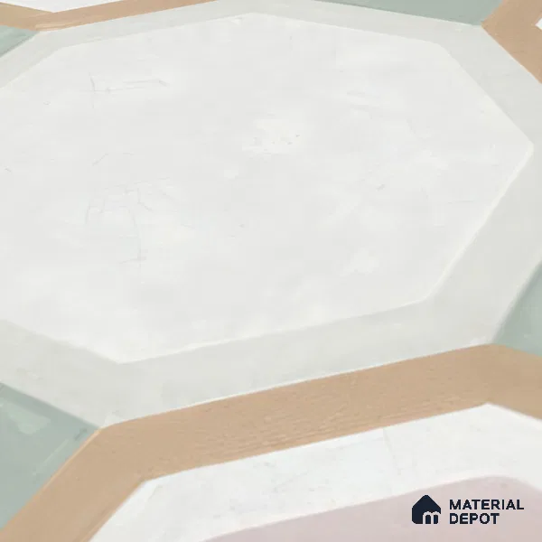 Moroccan Floor & Wall Tile TL 05095 Morissa Sage Green 1 ft x 1 ft Ceramic Matte Finish - 9 mm | Suitable for Bathroom, Kitchen,  Balcony | Please Expect a Slight Variation of Pattern