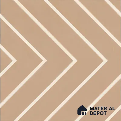 Moroccan Floor & Wall Tile TL 05049 Morissa Sahara Chevron 1 ft x 1 ft Ceramic Matte Finish - 7.5 mm | Suitable for Bathroom, Kitchen,  Balcony | Please Expect a Slight Variation of Pattern (Sample)
