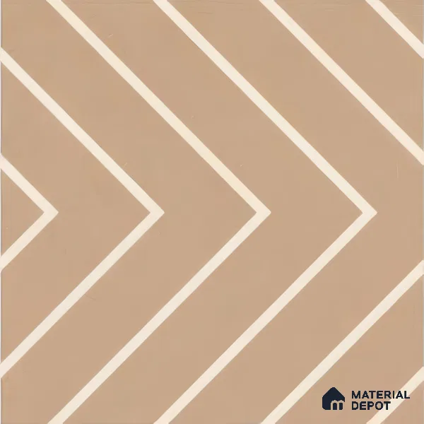 Moroccan Floor & Wall Tile TL 05049 Morissa Sahara Chevron 1 ft x 1 ft Ceramic Matte Finish - 7.5 mm | Suitable for Bathroom, Kitchen,  Balcony | Please Expect a Slight Variation of Pattern (Sample)