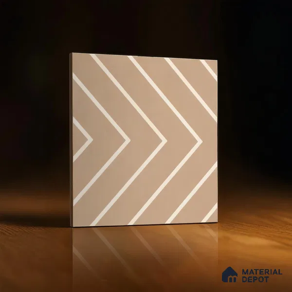 Moroccan Floor & Wall Tile TL 05049 Morissa Sahara Chevron 1 ft x 1 ft Ceramic Matte Finish - 7.5 mm | Suitable for Bathroom, Kitchen,  Balcony | Please Expect a Slight Variation of Pattern (Sample)