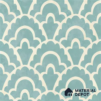 Moroccan Wall & Floor Tile TL 05086 Bauhaus Sapphire Mist 1 ft x 1 ft Ceramic Matte Finish - 9 mm | Suitable for Bathroom, Kitchen, Basin Area | Please Expect a Slight Variation of Pattern