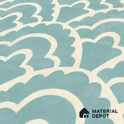 Moroccan Wall & Floor Tile TL 05086 Bauhaus Sapphire Mist 1 ft x 1 ft Ceramic Matte Finish - 9 mm | Suitable for Bathroom, Kitchen, Basin Area | Please Expect a Slight Variation of Pattern