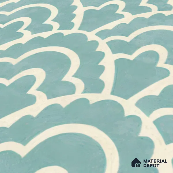 Moroccan Wall & Floor Tile TL 05086 Bauhaus Sapphire Mist 1 ft x 1 ft Ceramic Matte Finish - 9 mm | Suitable for Bathroom, Kitchen, Basin Area | Please Expect a Slight Variation of Pattern