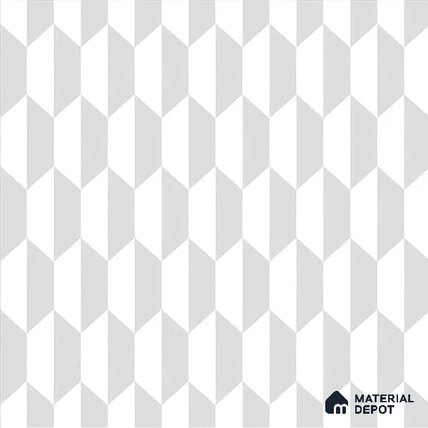 Moroccan Floor & Wall Tile TL 05063 Morissa White 3D Hexa 1 ft x 1 ft Ceramic Matte Finish - 8 mm | Suitable for Bathroom, Kitchen, Basin Area | Please Expect a Slight Variation of Pattern
