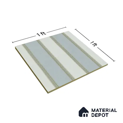 Moroccan Wall Tile TL 05070 Morissa Whitish Grey Channel 1 ft x 1 ft Ceramic Matte Finish - 8 mm | Suitable for Bathroom, Kitchen & Balcony | Please Expect a Slight Variation of Pattern (Sample)