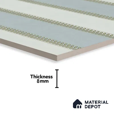 Moroccan Wall Tile TL 05070 Morissa Whitish Grey Channel 1 ft x 1 ft Ceramic Matte Finish - 8 mm | Suitable for Bathroom, Kitchen & Balcony | Please Expect a Slight Variation of Pattern (Sample)
