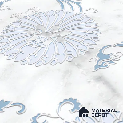 Moroccan Wall & Floor Tile TL 05068 Morissa Winter Floral 1 ft x 1 ft Ceramic Matte Finish - 8 mm | Suitable for Bathroom, Kitchen & Balcony | Please Expect a Slight Variation of Pattern (Sample)