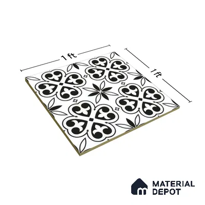 Moroccan Tile TL 05180 Zellige Medina Eclipse Multi Colour 1 ft x 1 ft Vitrified Matte Finish - 9 mm | Suitable for Kitchen, Bathroom, Balcony Floor & Wall | Please Expect a Slight Variation of Pattern (Sample)