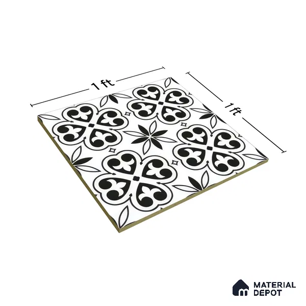 Moroccan Tile TL 05180 Zellige Medina Eclipse Multi Colour 1 ft x 1 ft Vitrified Matte Finish - 9 mm | Suitable for Kitchen, Bathroom, Balcony Floor & Wall | Please Expect a Slight Variation of Pattern (Sample)