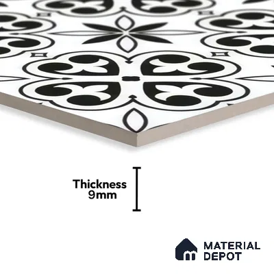 Moroccan Tile TL 05180 Zellige Medina Eclipse Multi Colour 1 ft x 1 ft Vitrified Matte Finish - 9 mm | Suitable for Kitchen, Bathroom, Balcony Floor & Wall | Please Expect a Slight Variation of Pattern (Sample)