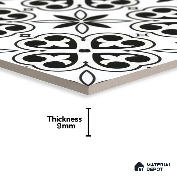 Moroccan Tile TL 05180 Zellige Medina Eclipse Multi Colour 1 ft x 1 ft Vitrified Matte Finish - 9 mm | Suitable for Kitchen, Bathroom, Balcony Floor & Wall | Please Expect a Slight Variation of Pattern (Sample)