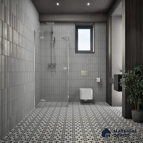 Moroccan Wall & Floor Tile TL 05180 Zellige Medina Eclipse Multi Colour 1 ft x 1 ft Porcelain Matte Finish - 9 mm | Suitable for Kitchen, Bathroom, Balcony | Please Expect a Slight Variation of Pattern