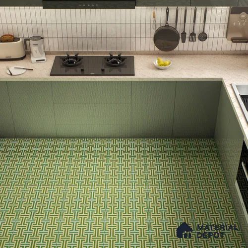 Moroccan Floor & Wall Tile TL 05969 B Bauhaus Regal Grid 1 ft x 1 ft Vitrified Matte Finish - 8 mm | Suitable for Bathroom, Kitchen,  Balcony | Please Expect a Slight Variation of Pattern
