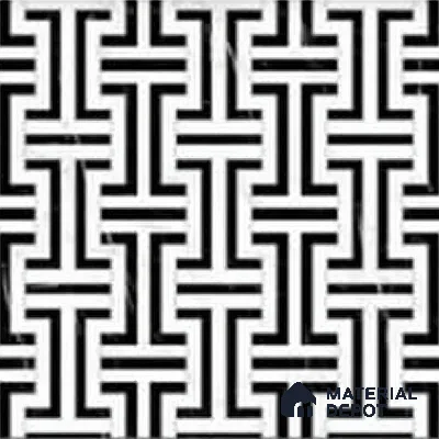 Moroccan Floor & Wall Tile TL 05969 Bauhaus Opulent Grid 1 ft x 1 ft Vitrified Matte Finish - 8 mm | Suitable for Bathroom, Kitchen,  Balcony | Please Expect a Slight Variation of Pattern