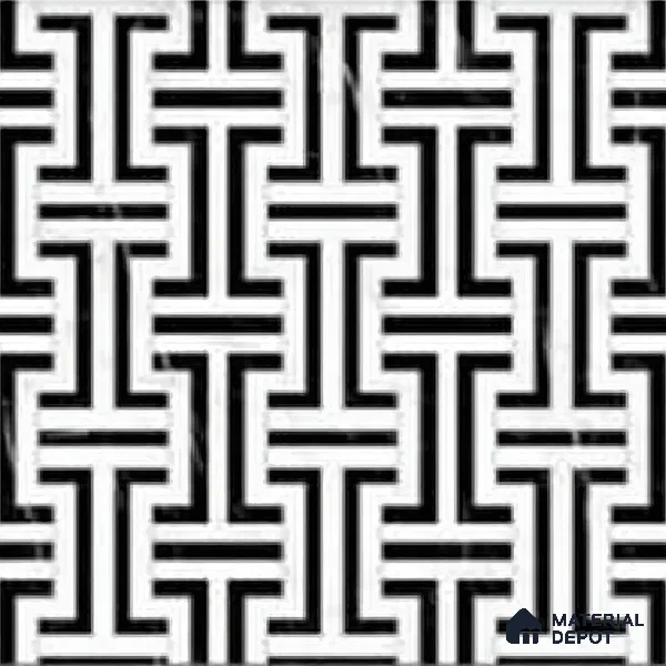 Moroccan Floor & Wall Tile TL 05969 Bauhaus Opulent Grid 1 ft x 1 ft Vitrified Matte Finish - 8 mm | Suitable for Bathroom, Kitchen,  Balcony | Please Expect a Slight Variation of Pattern