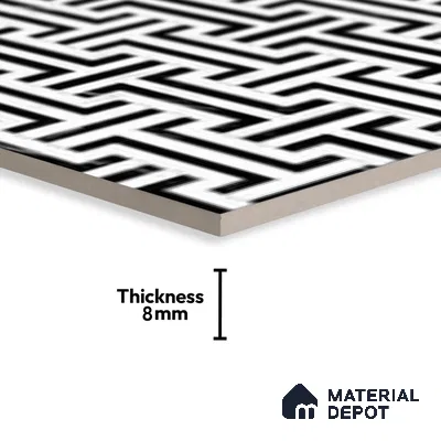 Moroccan Floor & Wall Tile TL 05969 Bauhaus Opulent Grid 1 ft x 1 ft Vitrified Matte Finish - 8 mm | Suitable for Bathroom, Kitchen,  Balcony | Please Expect a Slight Variation of Pattern
