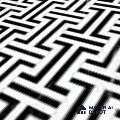 Moroccan Floor & Wall Tile TL 05969 Bauhaus Opulent Grid 1 ft x 1 ft Vitrified Matte Finish - 8 mm | Suitable for Bathroom, Kitchen,  Balcony | Please Expect a Slight Variation of Pattern
