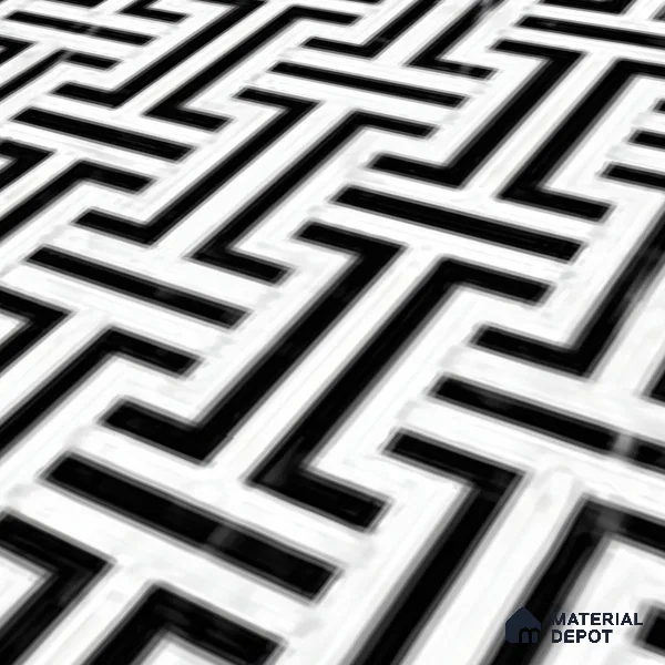 Moroccan Floor & Wall Tile TL 05969 Bauhaus Opulent Grid 1 ft x 1 ft Vitrified Matte Finish - 8 mm | Suitable for Bathroom, Kitchen,  Balcony | Please Expect a Slight Variation of Pattern