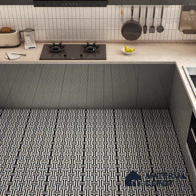 Moroccan Floor & Wall Tile TL 05969 Bauhaus Opulent Grid 1 ft x 1 ft Vitrified Matte Finish - 8 mm | Suitable for Bathroom, Kitchen,  Balcony | Please Expect a Slight Variation of Pattern