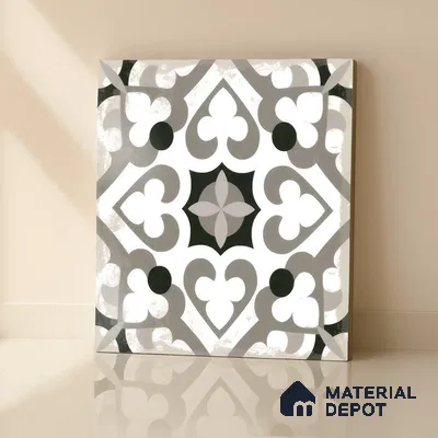 Moroccan Tile TL 04796 Zellige Oregon Grey Multi Colour 1 ft x 1 ft Vitrified Matte Finish - 11 mm | Suitable for Kitchen, Bathroom, Balcony Floor & Wall | Please Expect a Slight Variation of Pattern (Sample)