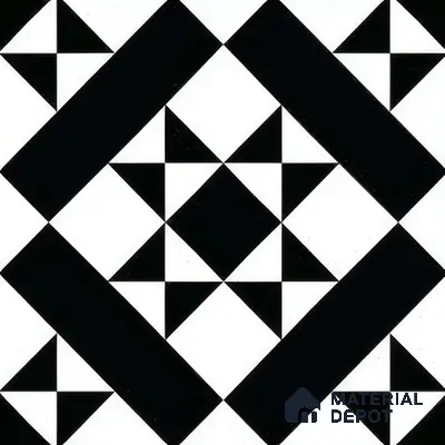 Moroccan Tile TL 05176 Zellige Monochrome Star Multi Colour 1 ft x 1 ft Vitrified Matte Finish - 9 mm | Suitable for Kitchen, Bathroom, Balcony Floor & Wall | Please Expect a Slight Variation of Pattern