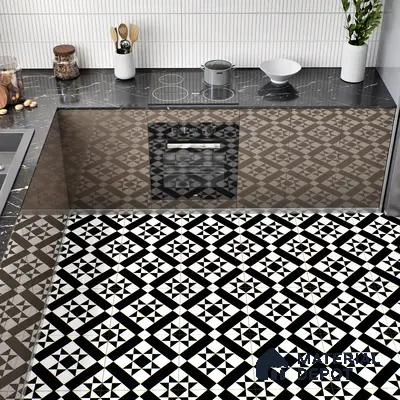 Moroccan Tile TL 05176 Zellige Monochrome Star Multi Colour 1 ft x 1 ft Vitrified Matte Finish - 9 mm | Suitable for Kitchen, Bathroom, Balcony Floor & Wall | Please Expect a Slight Variation of Pattern