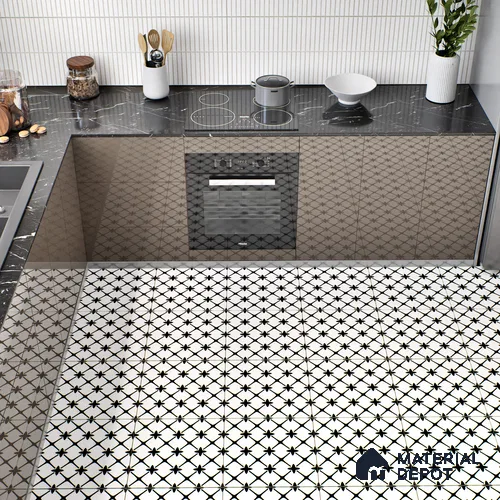 Moroccan Wall & Floor Tile TL 05177 Zellige Moroccan Starlight Multi Colour 1 ft x 1 ft Vitrified Matte Finish - 9 mm | Suitable for Kitchen, Bathroom, Entryway | Please Expect a Slight Variation of Pattern