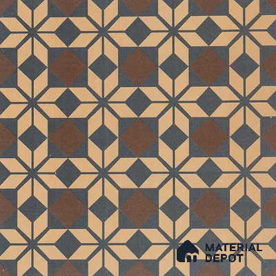 Moroccan Wall & Floor Tile TL 05178 C Zellige Monochrome Beige Multi Colour 1 ft x 1 ft Porcelain Matte Finish - 9 mm | Suitable for Kitchen, Bathroom, Balcony | Please Expect a Slight Variation of Pattern