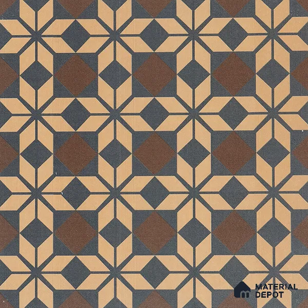 Moroccan Wall & Floor Tile TL 05178 C Zellige Monochrome Beige Multi Colour 1 ft x 1 ft Porcelain Matte Finish - 9 mm | Suitable for Kitchen, Bathroom, Balcony | Please Expect a Slight Variation of Pattern