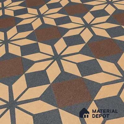 Moroccan Wall & Floor Tile TL 05178 C Zellige Monochrome Beige Multi Colour 1 ft x 1 ft Porcelain Matte Finish - 9 mm | Suitable for Kitchen, Bathroom, Balcony | Please Expect a Slight Variation of Pattern