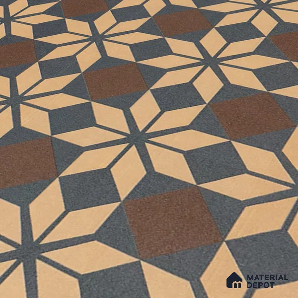 Moroccan Wall & Floor Tile TL 05178 C Zellige Monochrome Beige Multi Colour 1 ft x 1 ft Porcelain Matte Finish - 9 mm | Suitable for Kitchen, Bathroom, Balcony | Please Expect a Slight Variation of Pattern