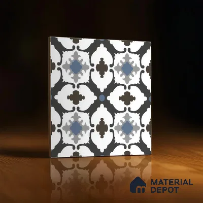 Moroccan Wall & Floor Tile TL 05179 Zellige Blue Mirage Multi Colour 1 ft x 1 ft Vitrified Matte Finish - 9 mm | Suitable for Kitchen, Bathroom, Balcony | Please Expect a Slight Variation of Pattern