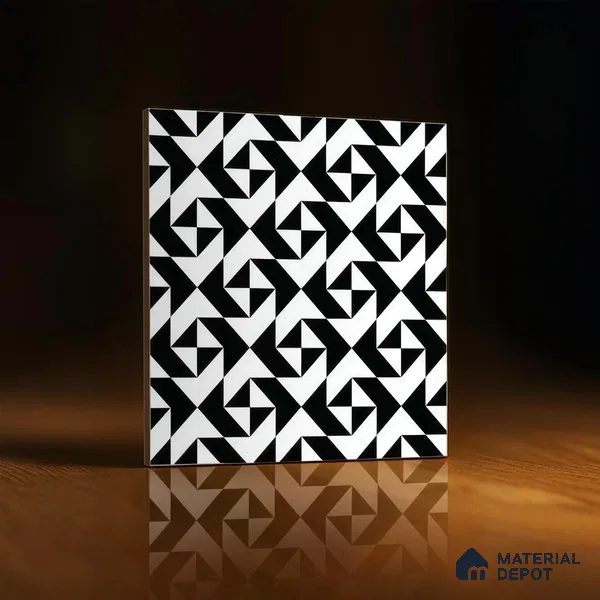Moroccan Tile TL 05200 Zellige Starry Medina Multi Colour 1 ft x 1 ft Vitrified Matte Finish - 9 mm | Suitable for Kitchen, Bathroom, Balcony Floor & Wall | Please Expect a Slight Variation of Pattern (Sample)