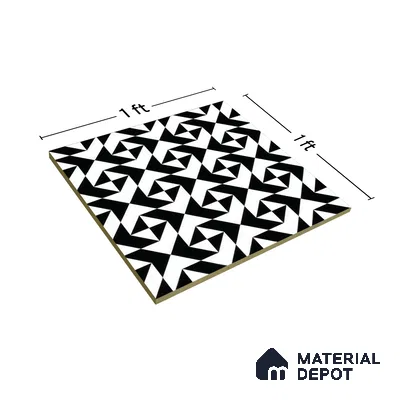 Moroccan Tile TL 05200 Zellige Starry Medina Multi Colour 1 ft x 1 ft Vitrified Matte Finish - 9 mm | Suitable for Kitchen, Bathroom, Balcony Floor & Wall | Please Expect a Slight Variation of Pattern (Sample)