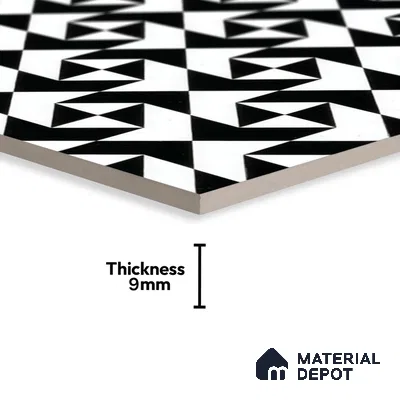 Moroccan Tile TL 05200 Zellige Starry Medina Multi Colour 1 ft x 1 ft Vitrified Matte Finish - 9 mm | Suitable for Kitchen, Bathroom, Balcony Floor & Wall | Please Expect a Slight Variation of Pattern (Sample)