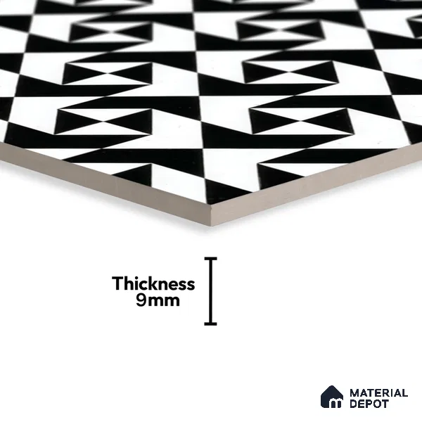 Moroccan Tile TL 05200 Zellige Starry Medina Multi Colour 1 ft x 1 ft Vitrified Matte Finish - 9 mm | Suitable for Kitchen, Bathroom, Balcony Floor & Wall | Please Expect a Slight Variation of Pattern (Sample)