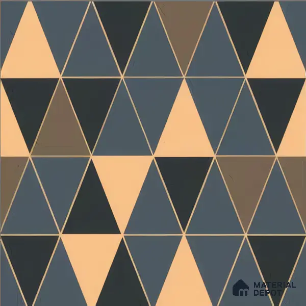 Moroccan Tile TL 05201 Zellige Stacked Triangle Multi Colour 1 ft x 1 ft Vitrified Matte Finish - 9 mm | Suitable for Kitchen, Bathroom, Balcony Floor & Wall | Please Expect a Slight Variation of Pattern
