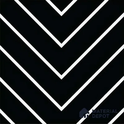 Moroccan Wall & Floor Tile TL 05203 Zellige Noir Wave Lines Multi Colour 1 ft x 1 ft Porcelain Matte Finish - 9 mm | Suitable for Kitchen, Bathroom, Balcony | Please Expect a Slight Variation of Pattern