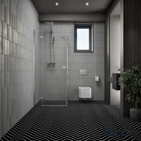 Moroccan Wall & Floor Tile TL 05203 Zellige Noir Wave Lines Multi Colour 1 ft x 1 ft Porcelain Matte Finish - 9 mm | Suitable for Kitchen, Bathroom, Balcony | Please Expect a Slight Variation of Pattern