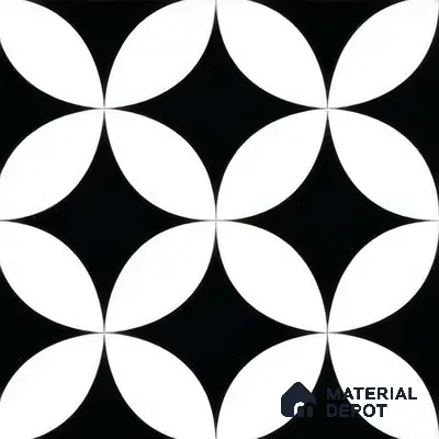 Moroccan Tile TL 05204 Zellige Crescent Shadows Multi Colour 1 ft x 1 ft Vitrified Matte Finish - 9 mm | Suitable for Kitchen, Bathroom, Balcony Floor & Wall | Please Expect a Slight Variation of Pattern