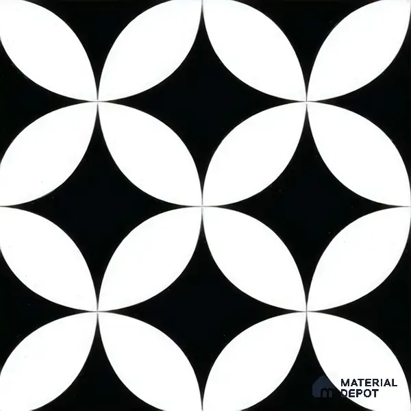 Moroccan Tile TL 05204 Zellige Crescent Shadows Multi Colour 1 ft x 1 ft Vitrified Matte Finish - 9 mm | Suitable for Kitchen, Bathroom, Balcony Floor & Wall | Please Expect a Slight Variation of Pattern
