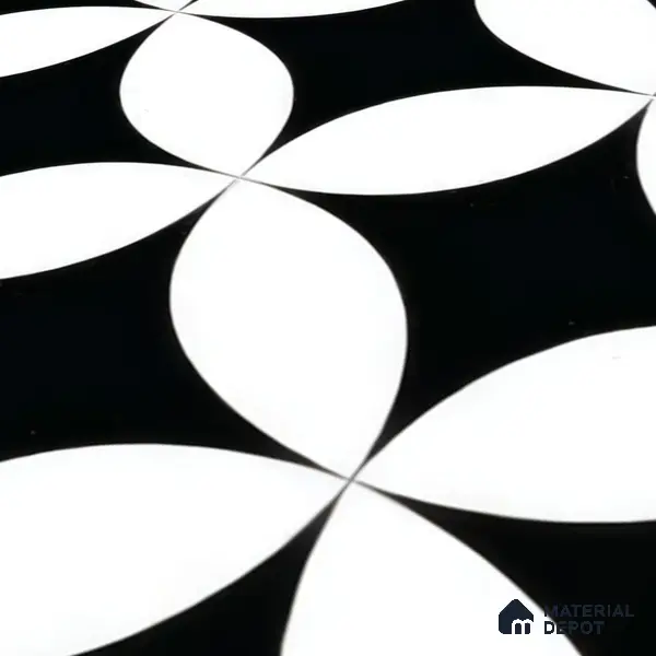 Moroccan Tile TL 05204 Zellige Crescent Shadows Multi Colour 1 ft x 1 ft Vitrified Matte Finish - 9 mm | Suitable for Kitchen, Bathroom, Balcony Floor & Wall | Please Expect a Slight Variation of Pattern