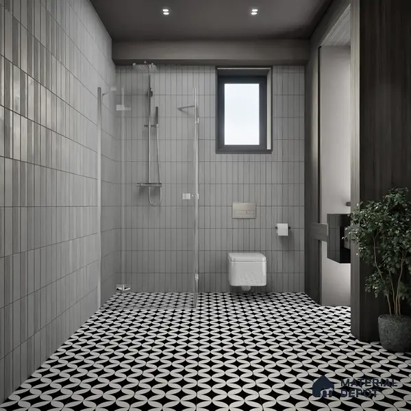Moroccan Tile TL 05204 Zellige Crescent Shadows Multi Colour 1 ft x 1 ft Vitrified Matte Finish - 9 mm | Suitable for Kitchen, Bathroom, Balcony Floor & Wall | Please Expect a Slight Variation of Pattern